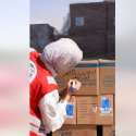 رسائل تركها الهلال الأحمر المصري على مساعدات غزة