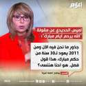 لميس الحديدي: ما نعيشه الآن هو ميراث عهد مبارك