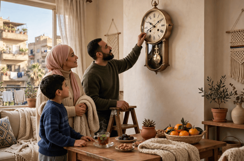 تغيير الساعة وتأخيرها 60 دقيقة