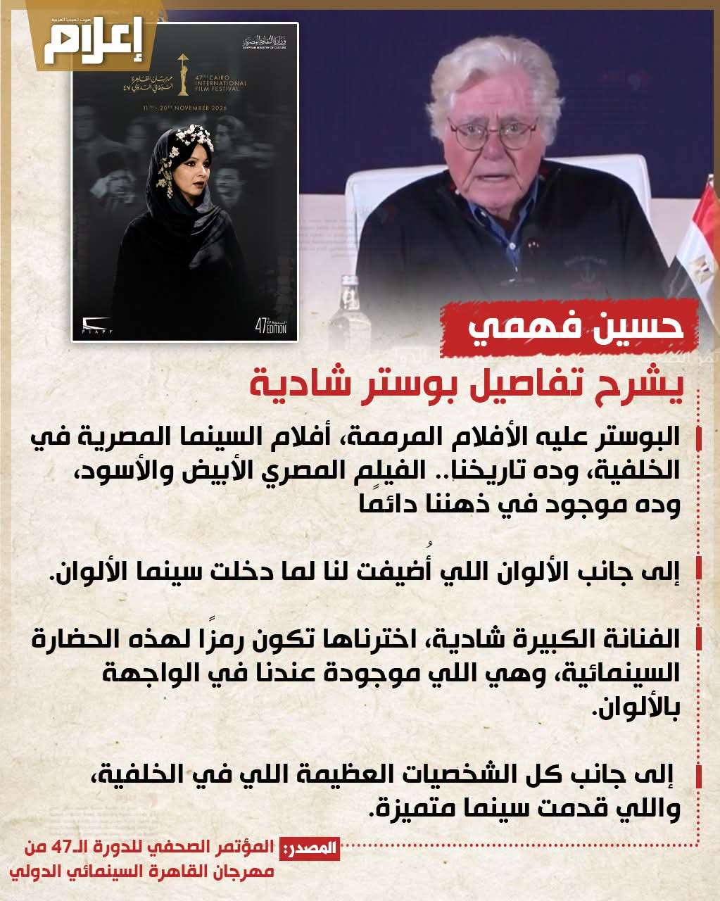بوستر  مهرجان القاهرة السينمائي الدورة الـ47